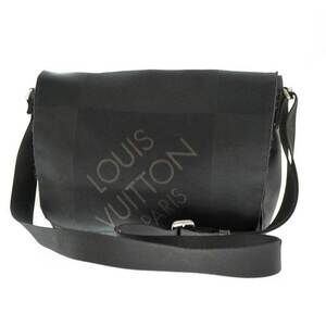 LOUIS VUITTON Messager Damier Geant Messenger Bag Black Shoulder